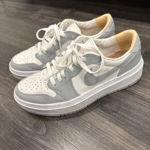 Women's White and Gray Nike’s